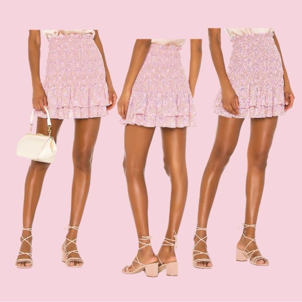 NEW WITH TAGS NWT LIKELY Kenzie Smocked Waist Mini Skirt size M